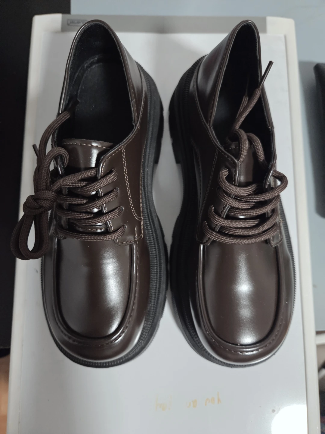 Brown Chunky Platform Oxfords - photo 2