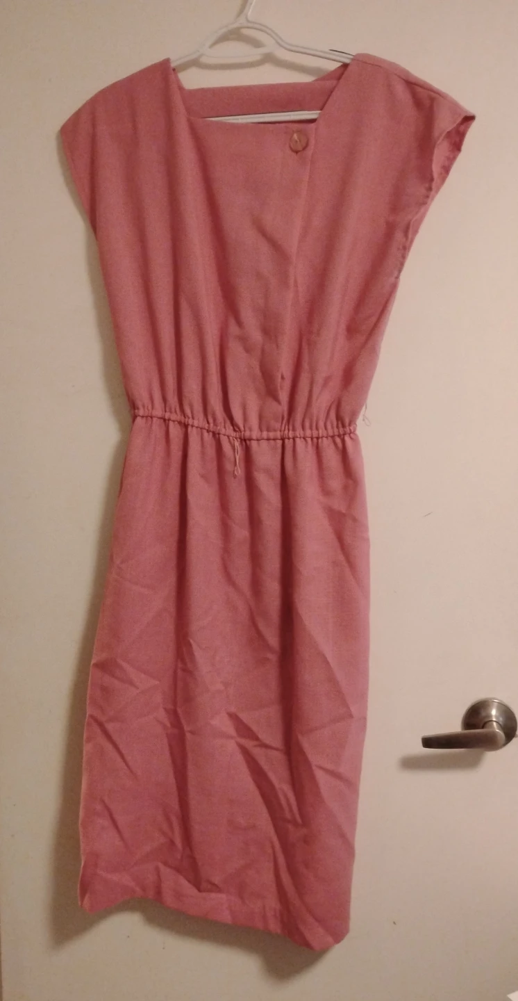 Vintage Pink Cap Sleeve Dress