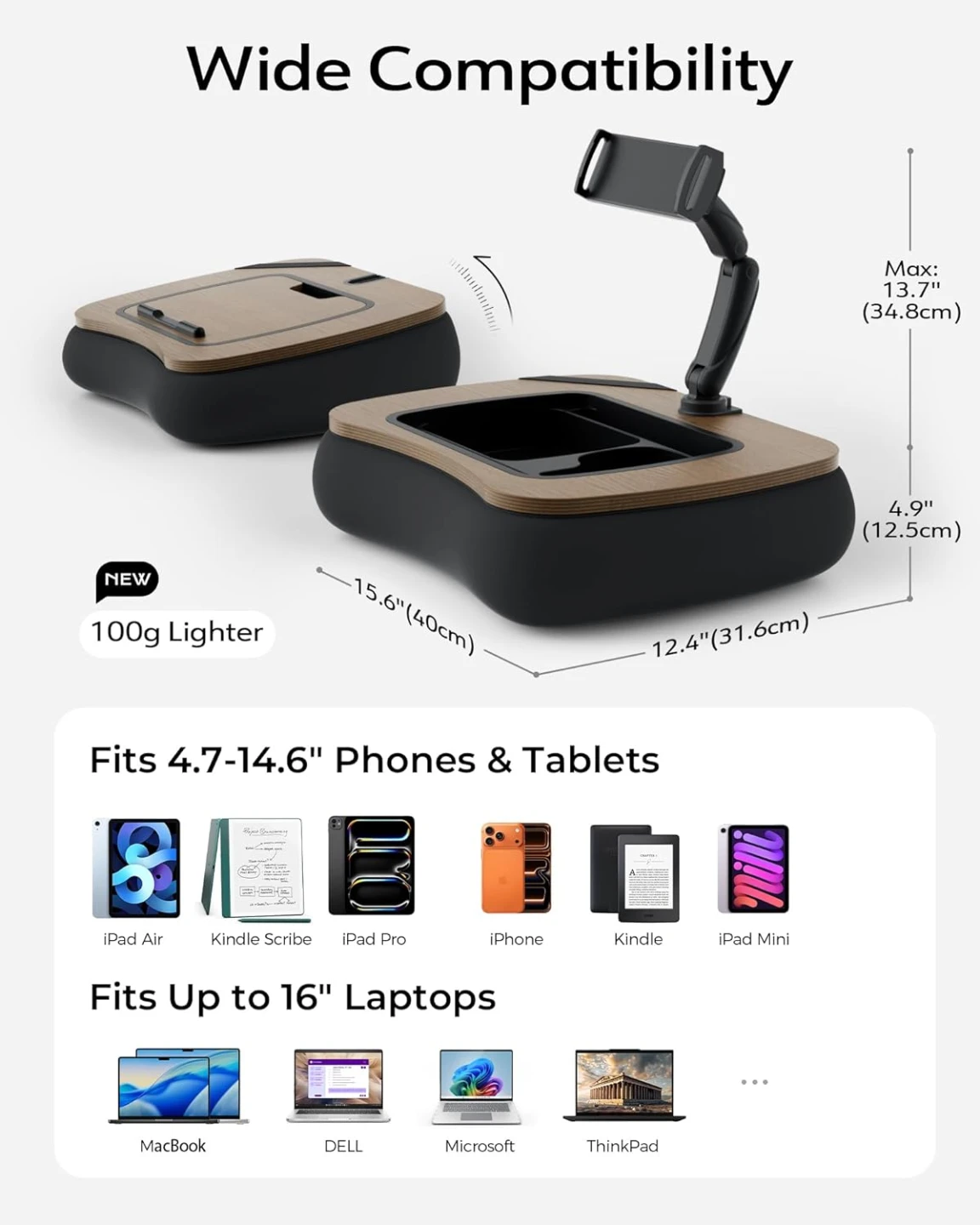 2-in-1 Lap Desk with Adjustable Arm - photo 3