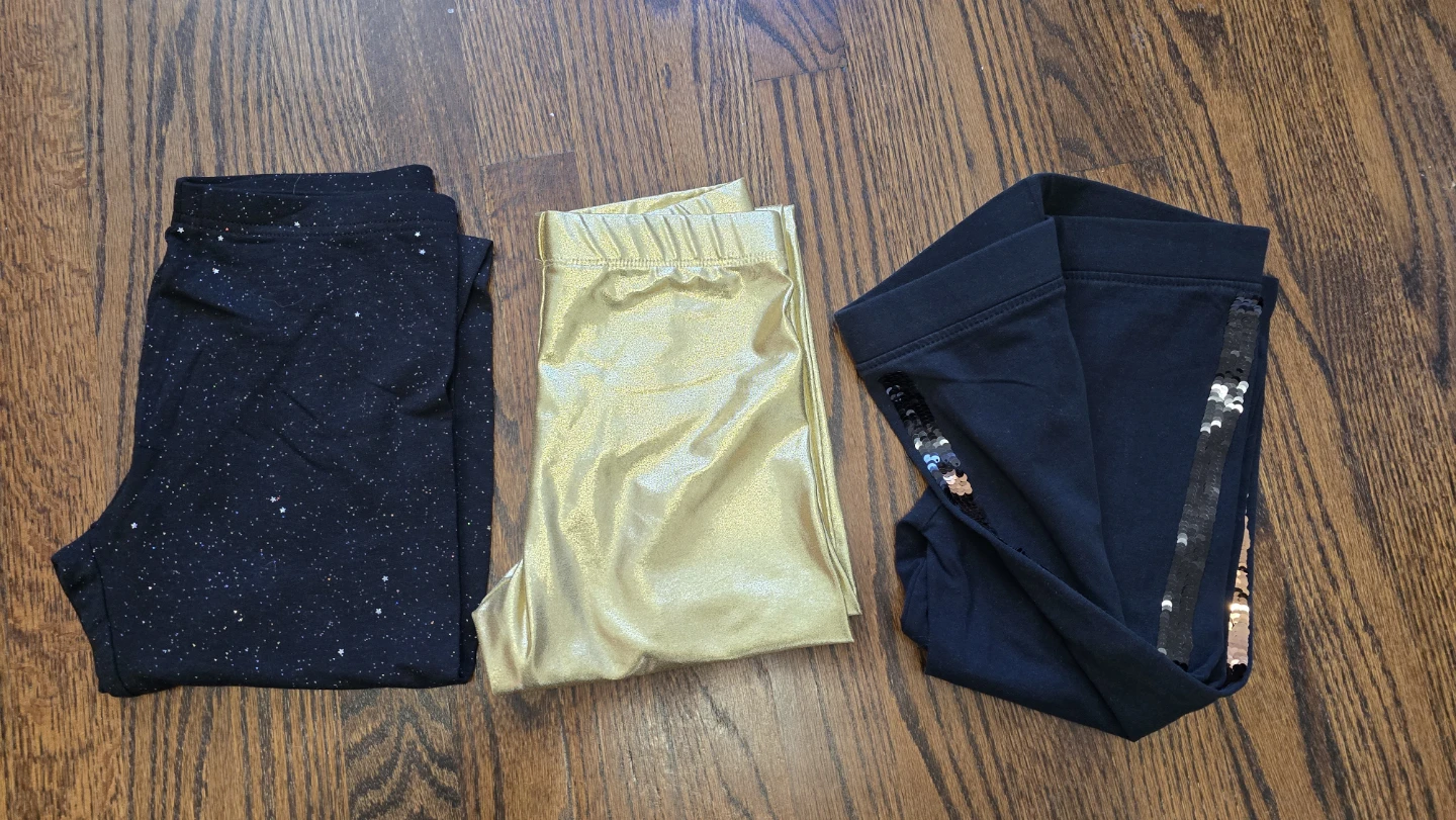 3 Girls' Leggings Bundle (H&M, George) 10years - photo 2