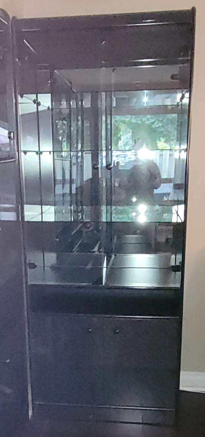 Black Display Cabinet with Glass Doors - photo 3