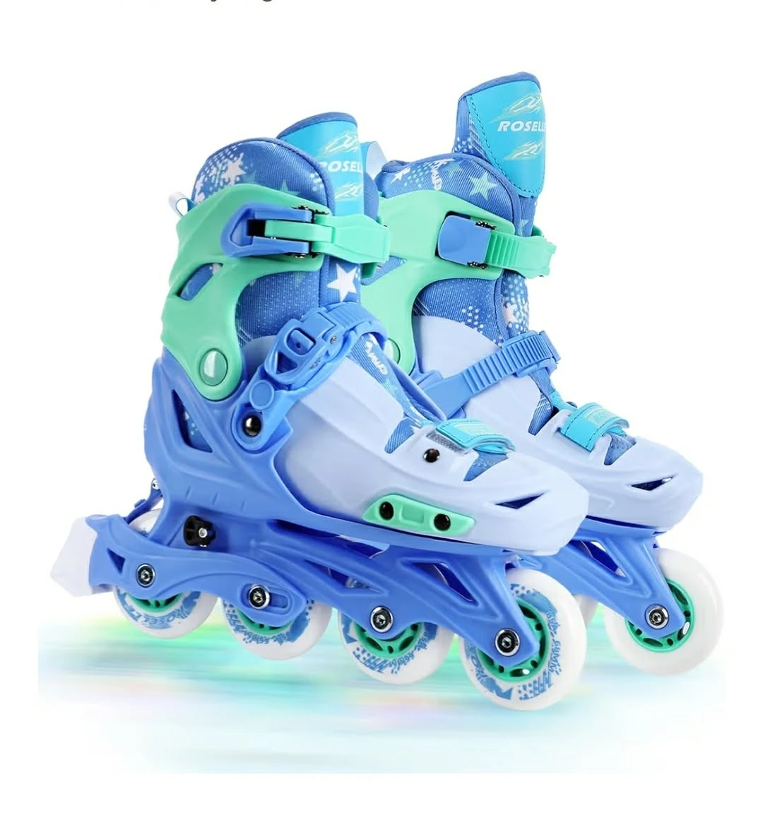 Roselle Inline Skates with Hockey Stick & Balls Set - Size 37-40