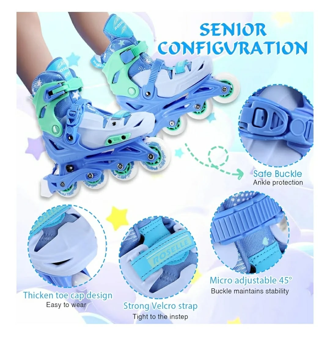 Roselle Inline Skates with Hockey Stick & Balls Set - Size 37-40 - photo 3