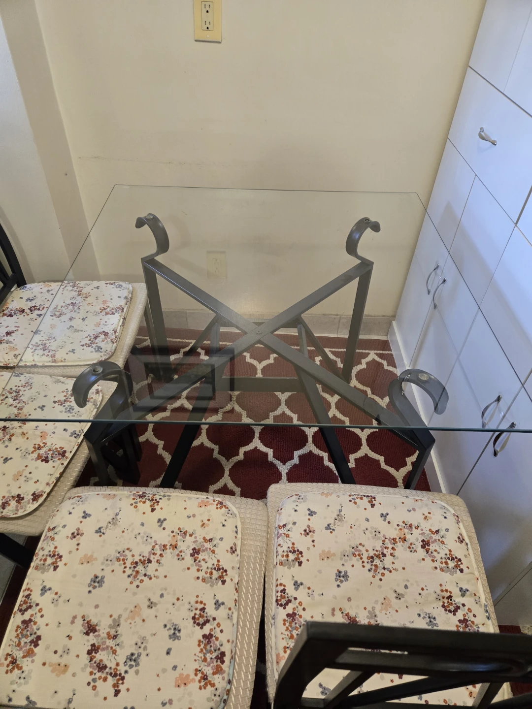 Glass Top Dining Table with 4 Chairs - photo 2