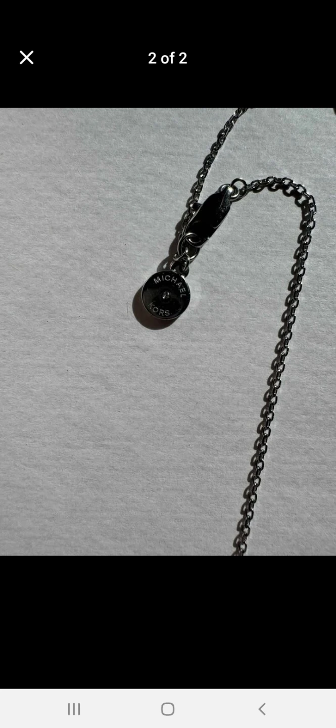 Michael Kors Silver Tone Necklace with Pave Detail - photo 4