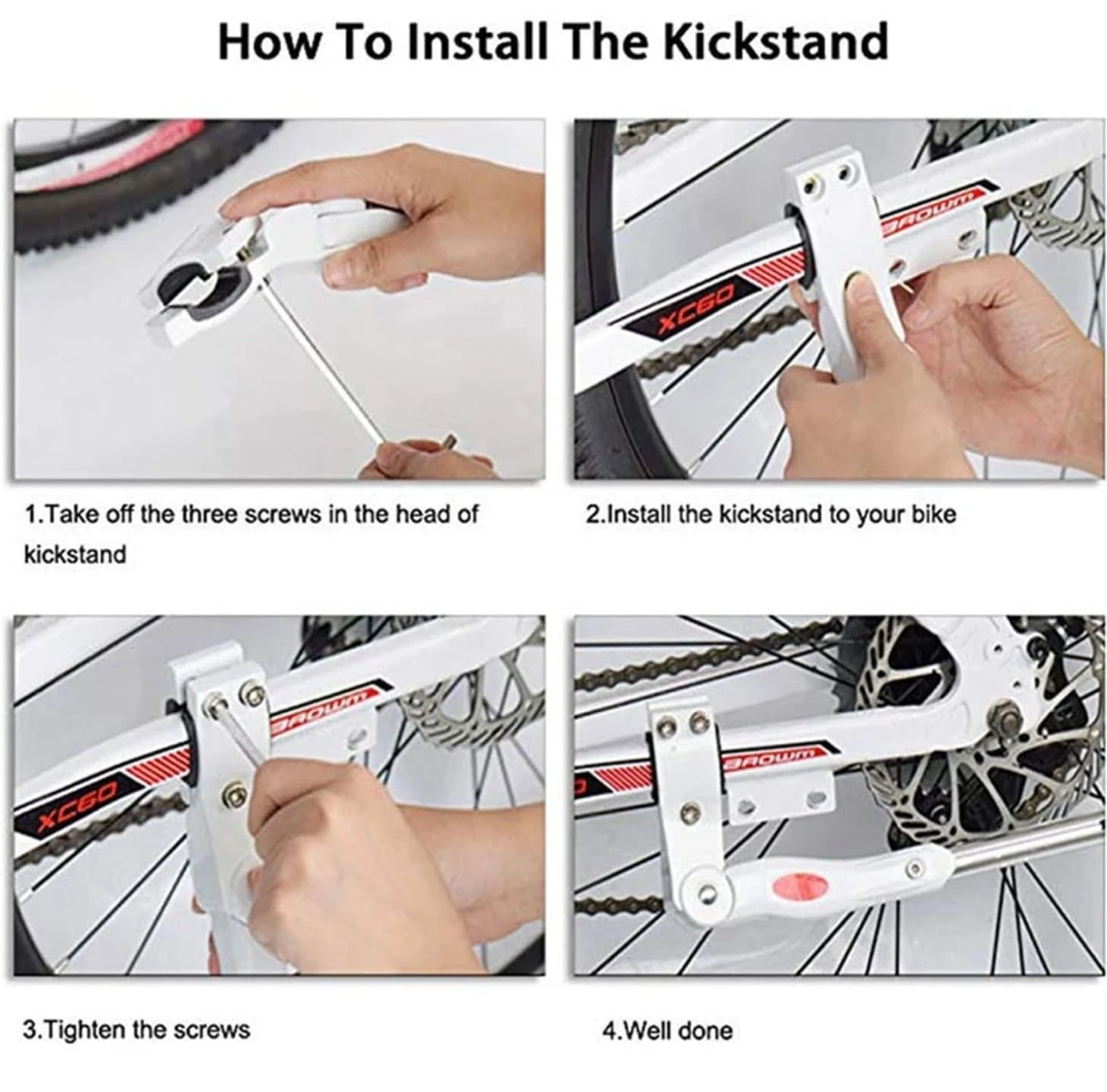 Black Adjustable Bicycle Kickstand - photo 3