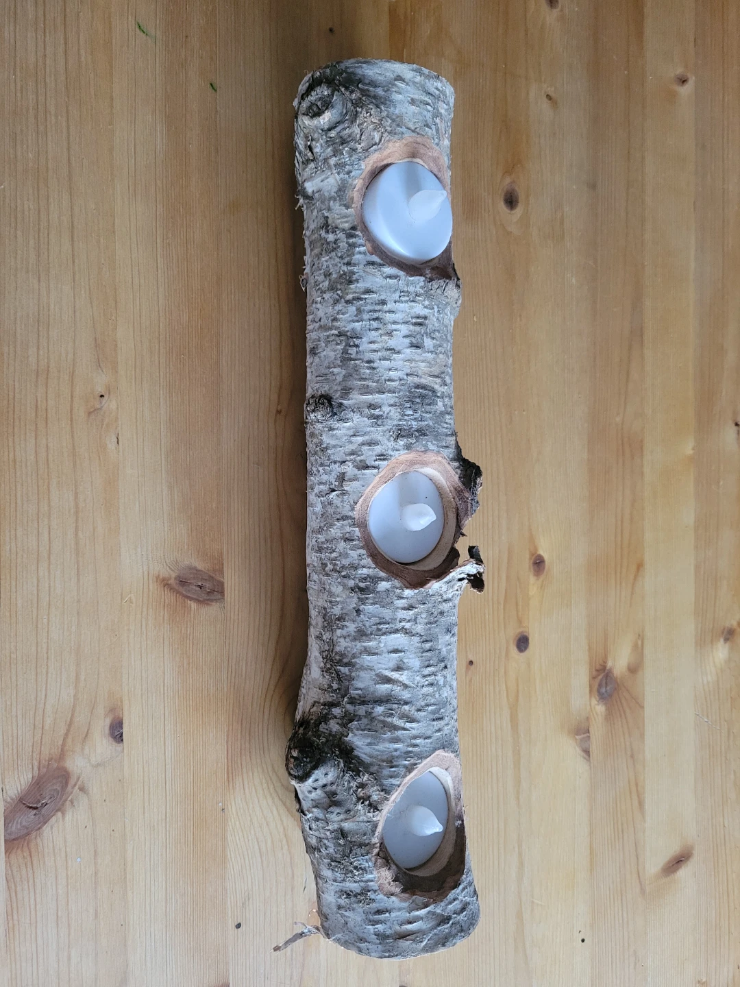 Decorative birch log
