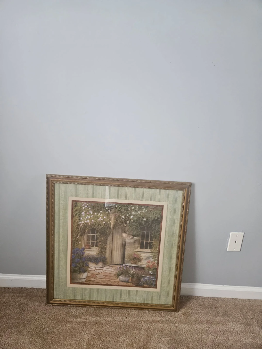 Framed Print of a Cottage Garden Scene