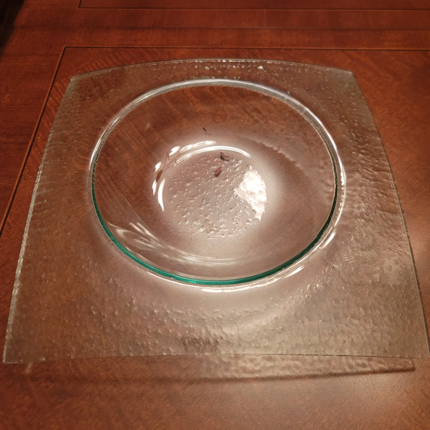 Clear Glass Square Serving Platter