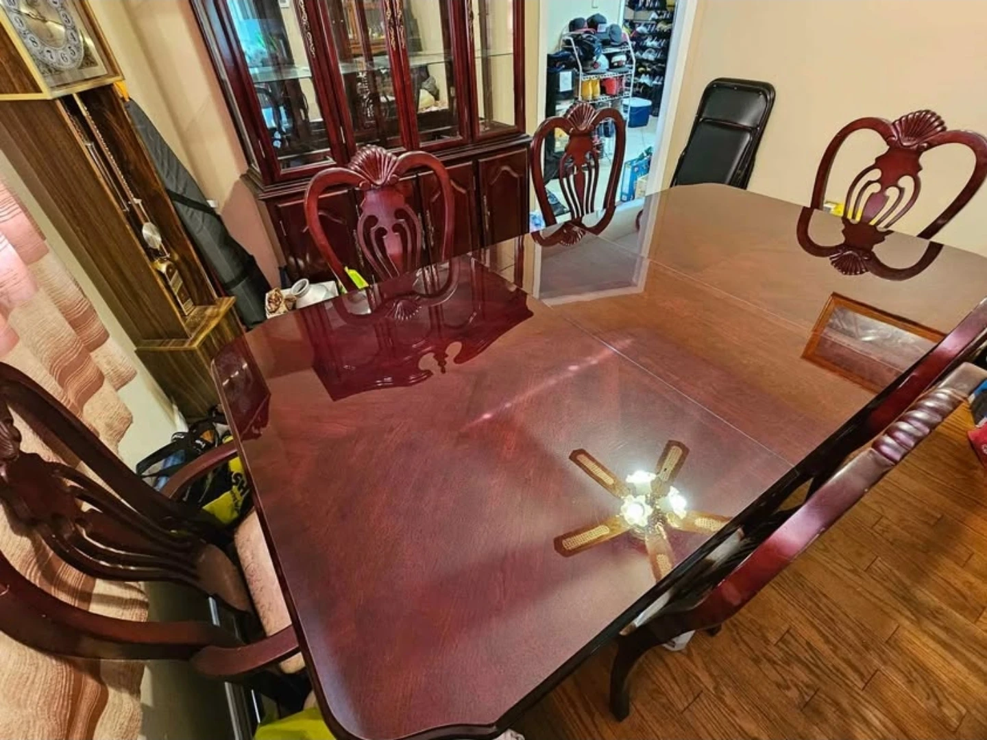 Wooden Dining Table with Chairs