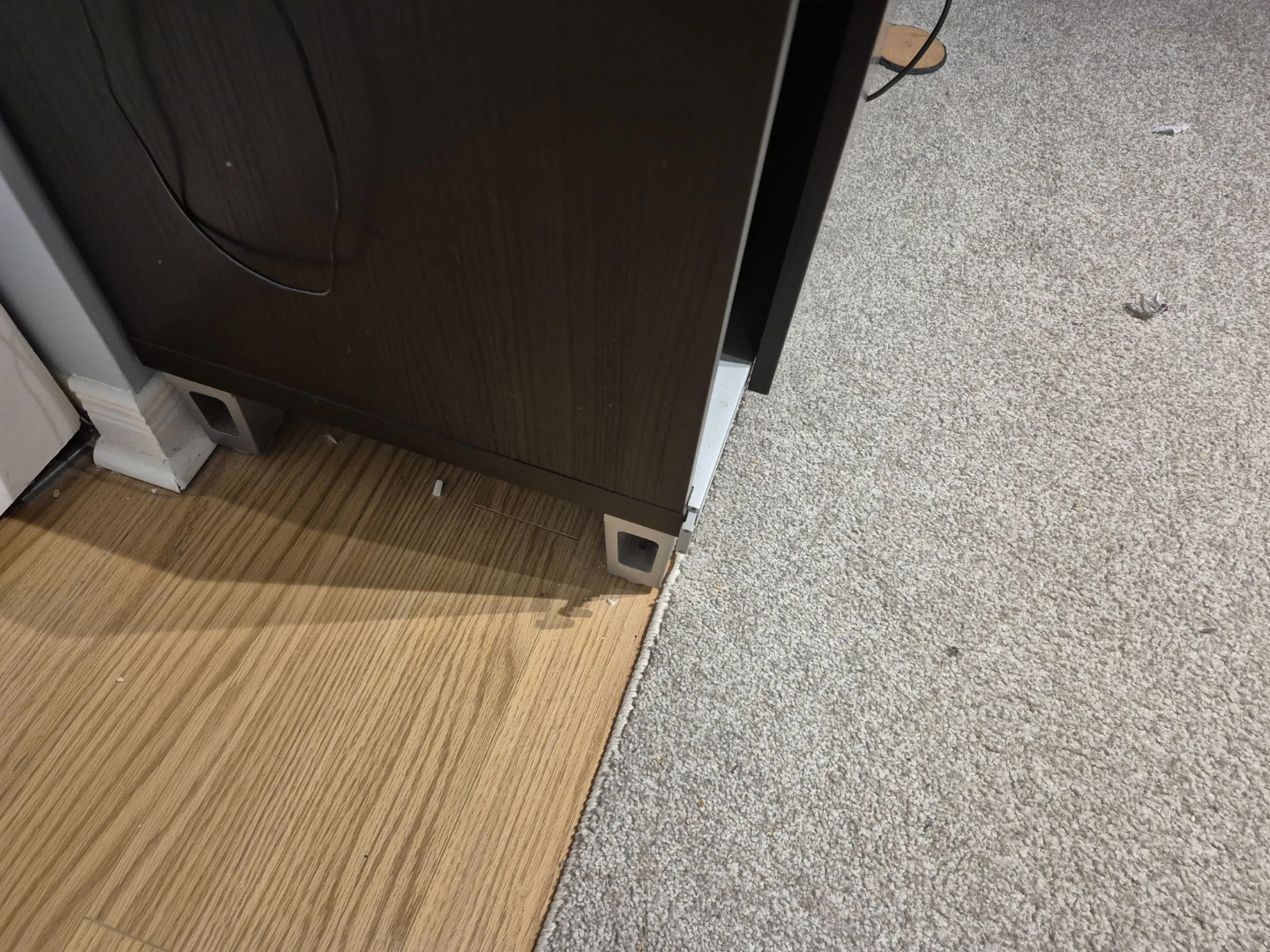 Dark Wood Entertainment Unit with Sliding Doors - photo 4