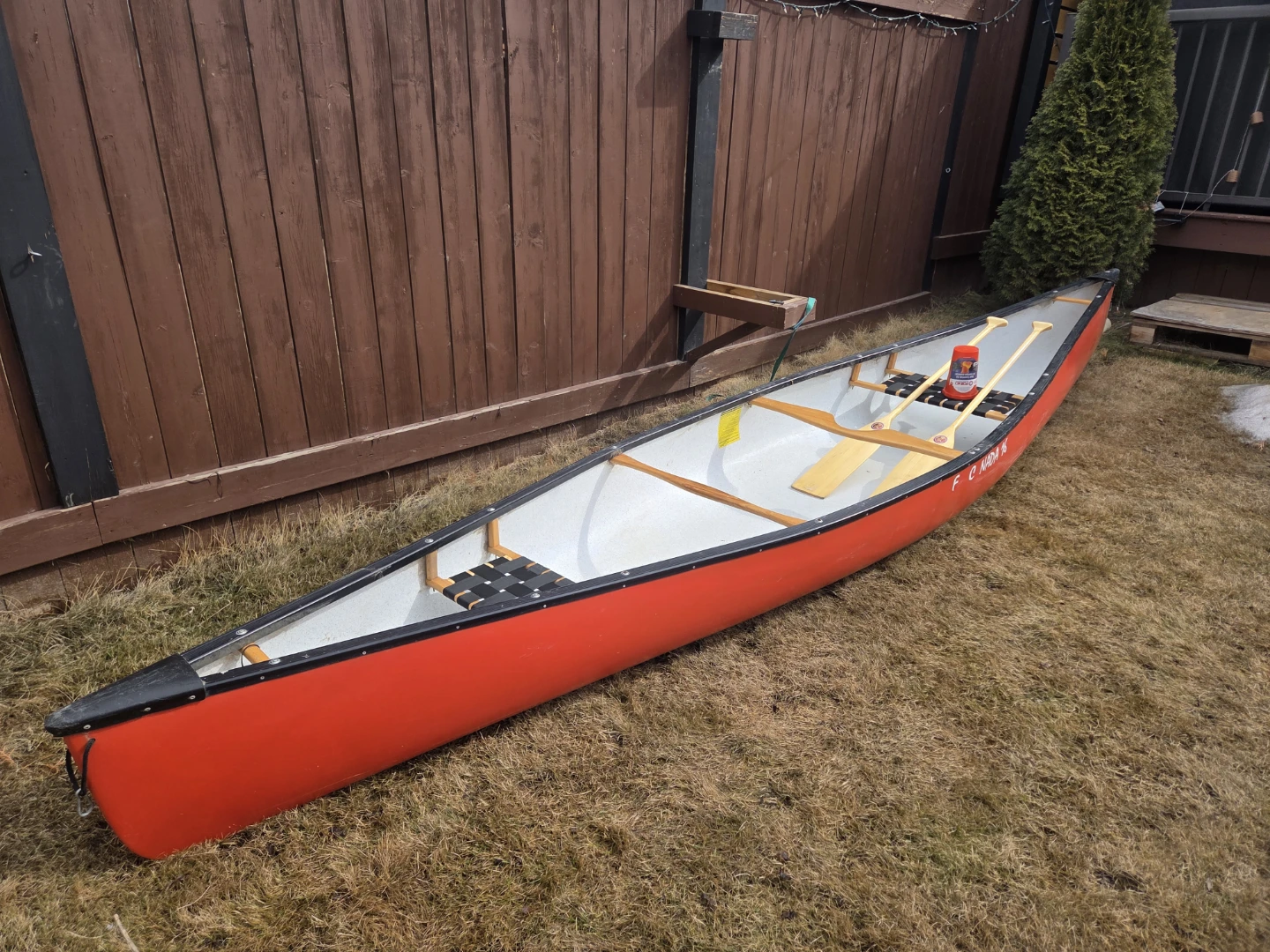 Red F.C. KANAK Canoe with Paddles
