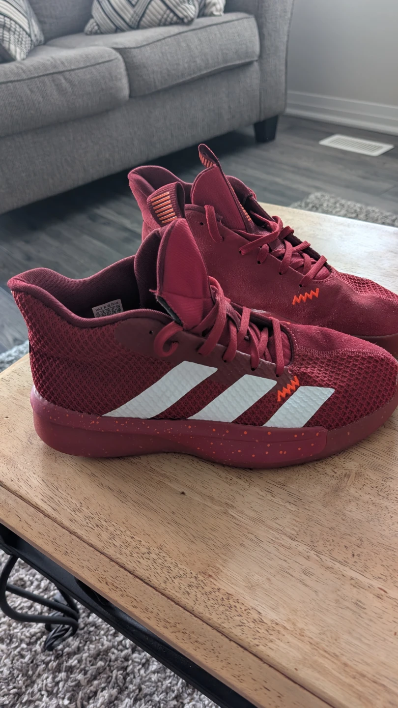 Adidas Burgundy Basketball Shoes - Size 11