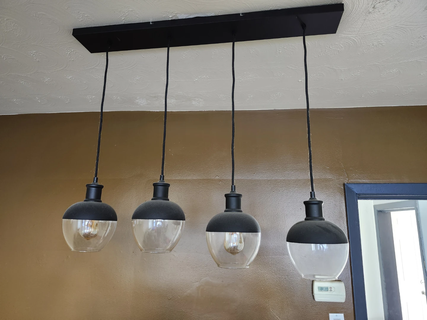 4-Light Black Pendant Light Fixture - photo 2