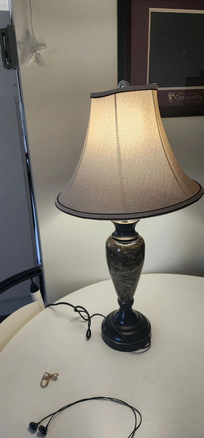 Table Lamp with Fabric Shade - photo 2