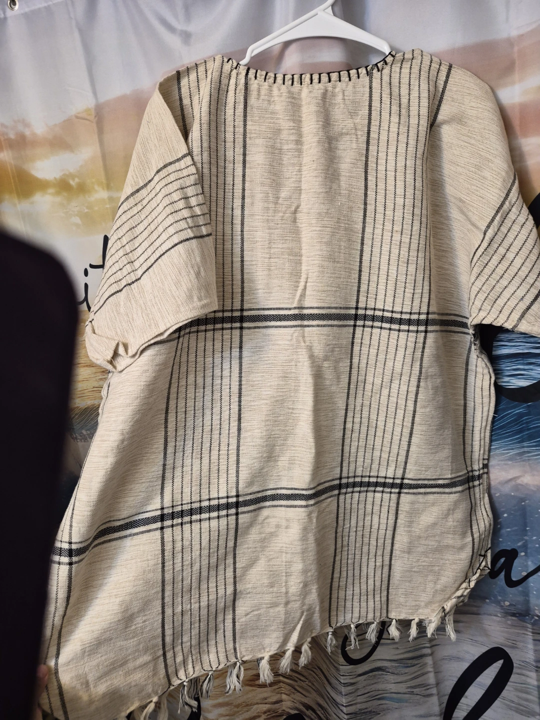 Cream & Black Striped Shirt with African Wildlife Map - photo 2