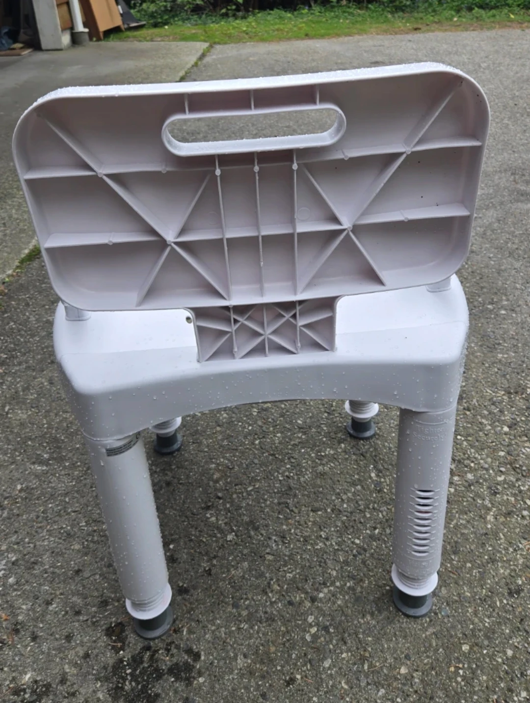 White Shower Chair with Arms and Back - photo 3
