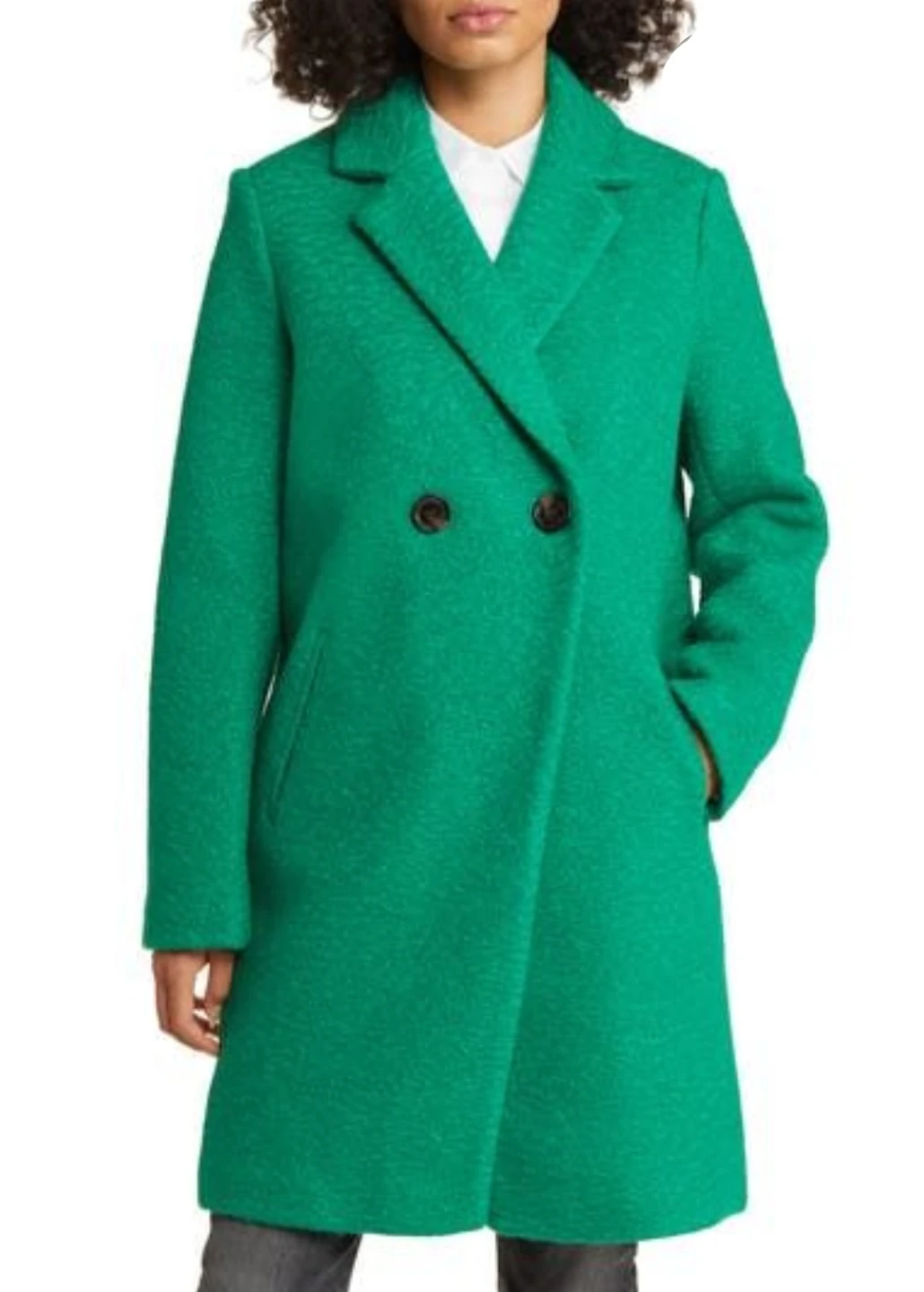 🍀 Sam Edelman double-breasted coat clover green