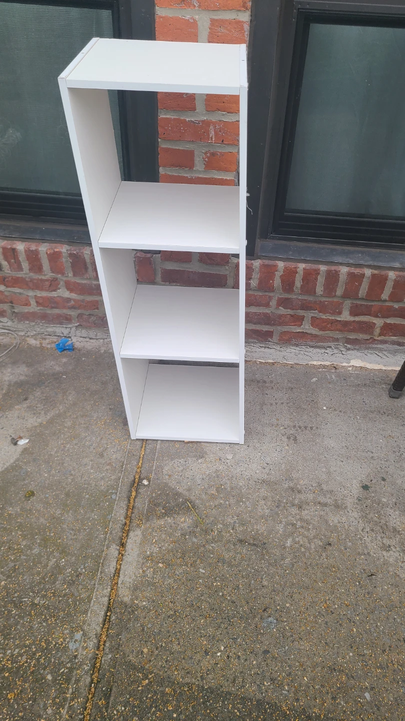 White 3-Shelf Corner Unit - photo 2