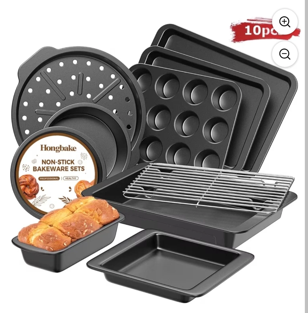 Hongbake 10-Piece Non-Stick Bakeware Set
