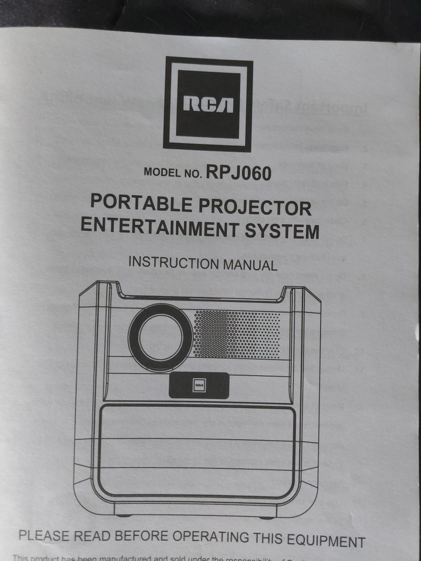 RCA RPJ060 Portable Entertainment System Projector - photo 4