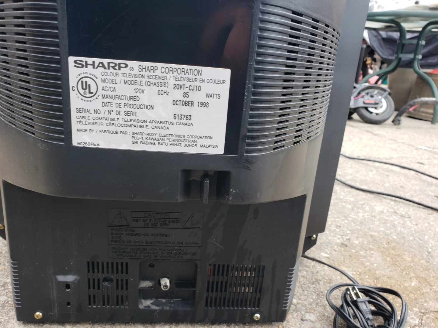 CRT  TV Sharp Colour Television Receiver/VCR Combo - photo 4