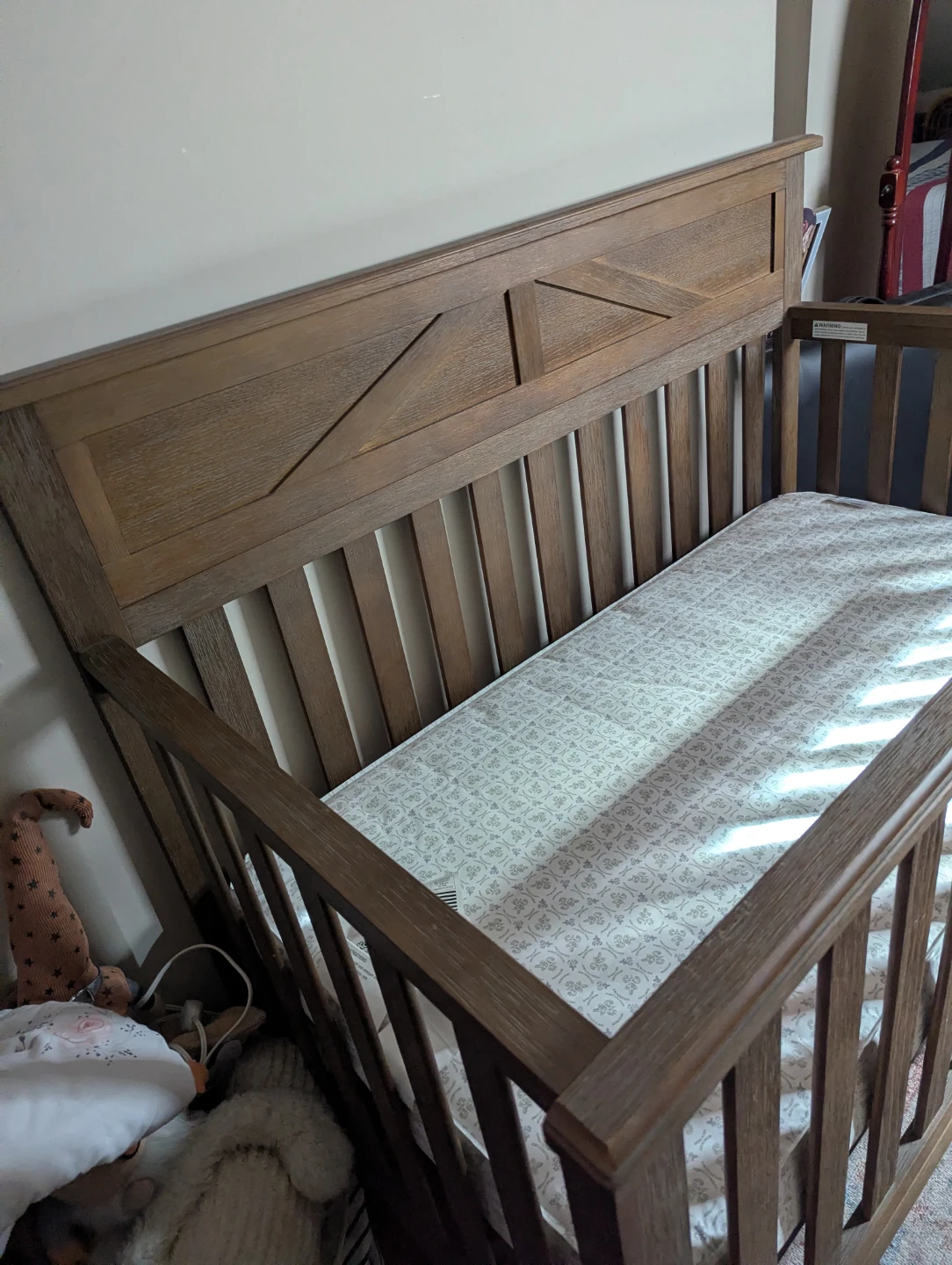 Delta Children Crib Mattress, crib and Bluetooth swing