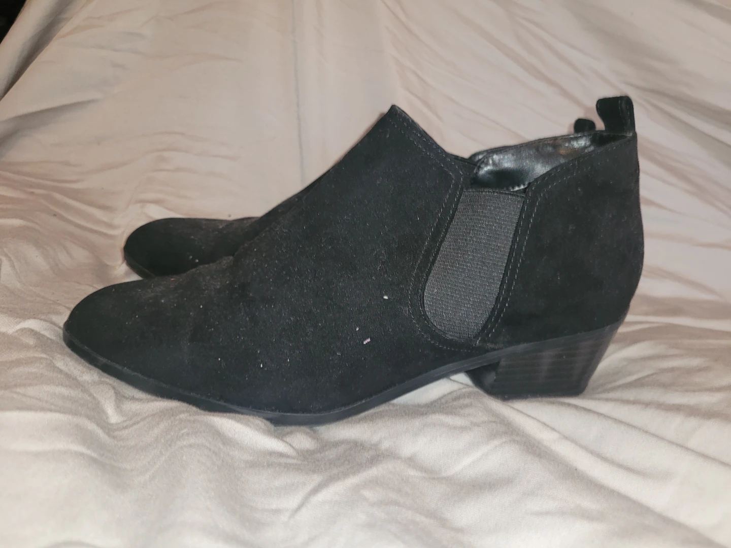 M&S Collection Black Suede Ankle Boots Size 5 - photo 3