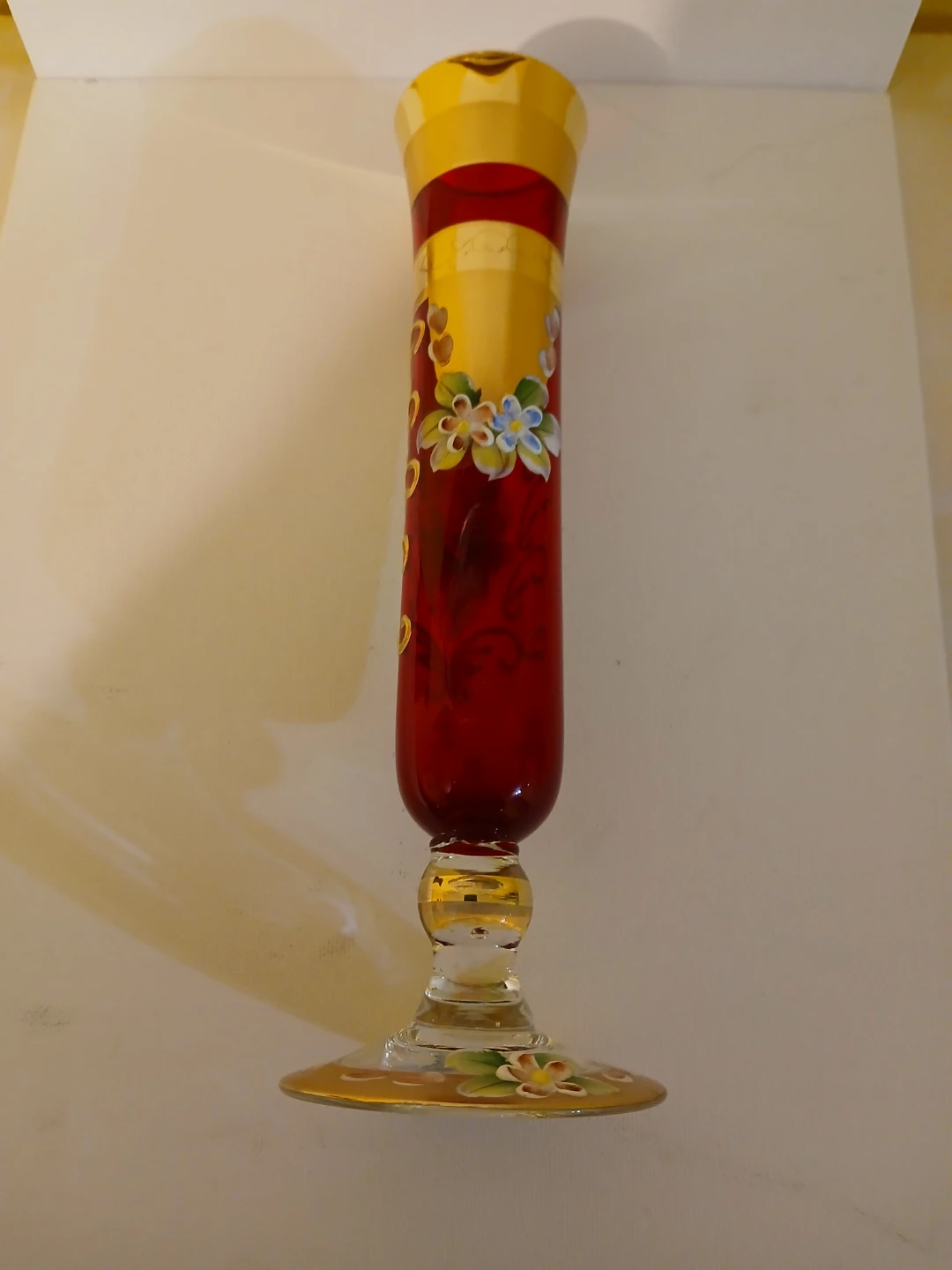 Hand-Painted Glass Vase