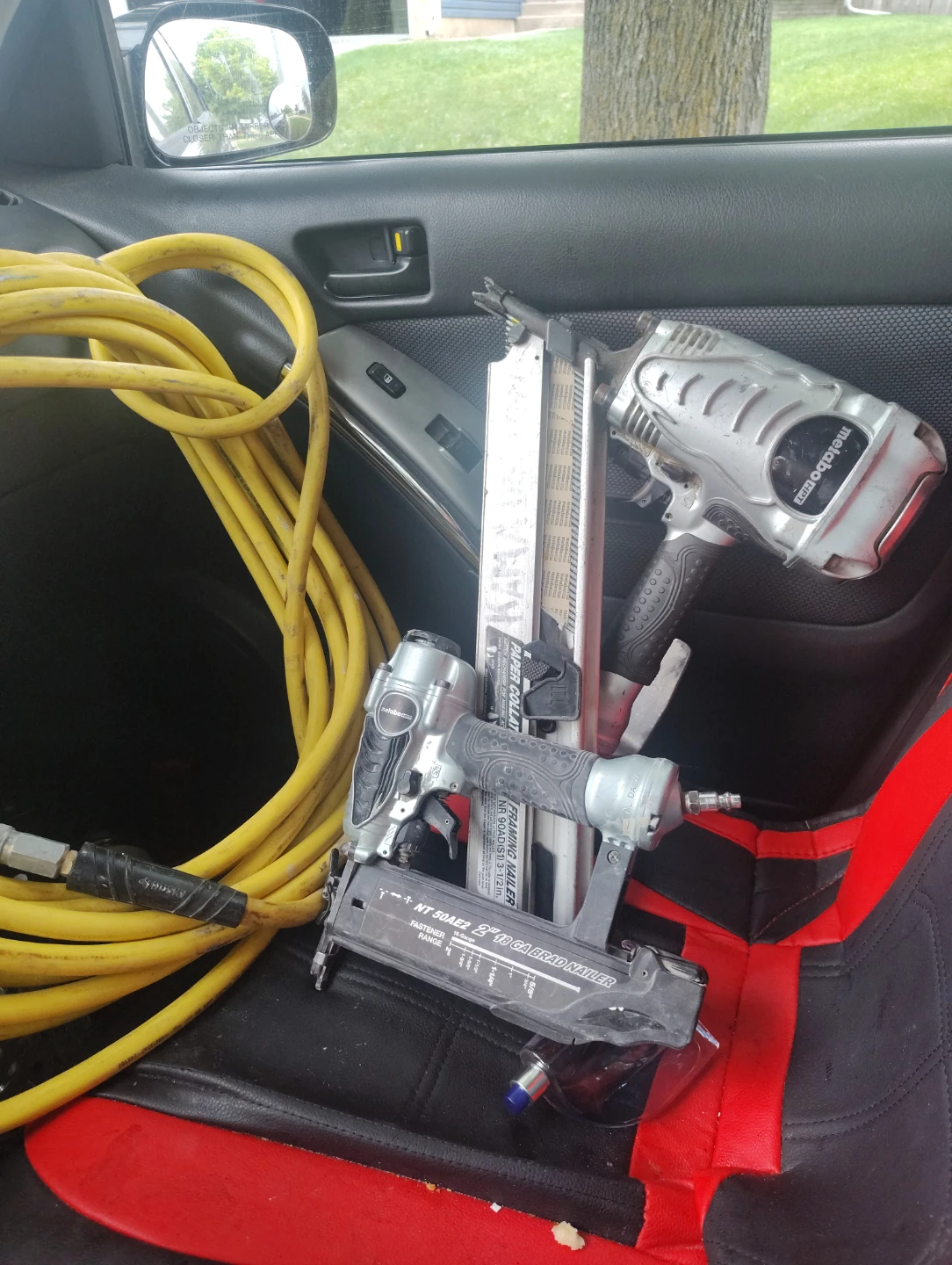 Metabo HPT Framing Nailer and 18 GA Brad Nailer with Hose