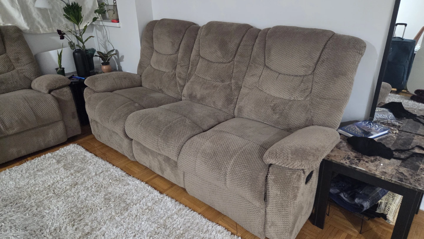 Brown Reclining Sofas 2 Units