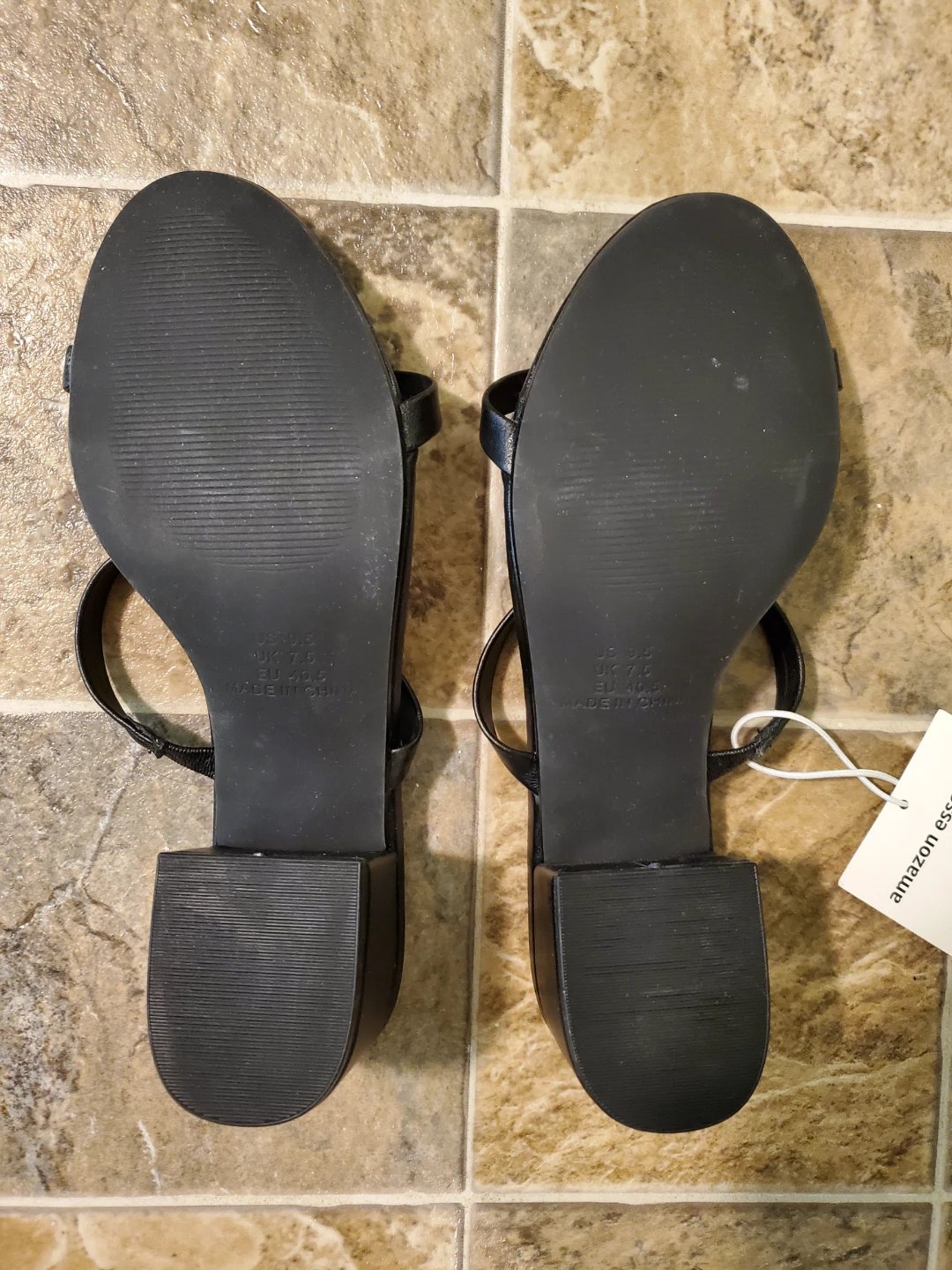 Amazon Essentials Black Heeled Sandals Size 9.5 - photo 3