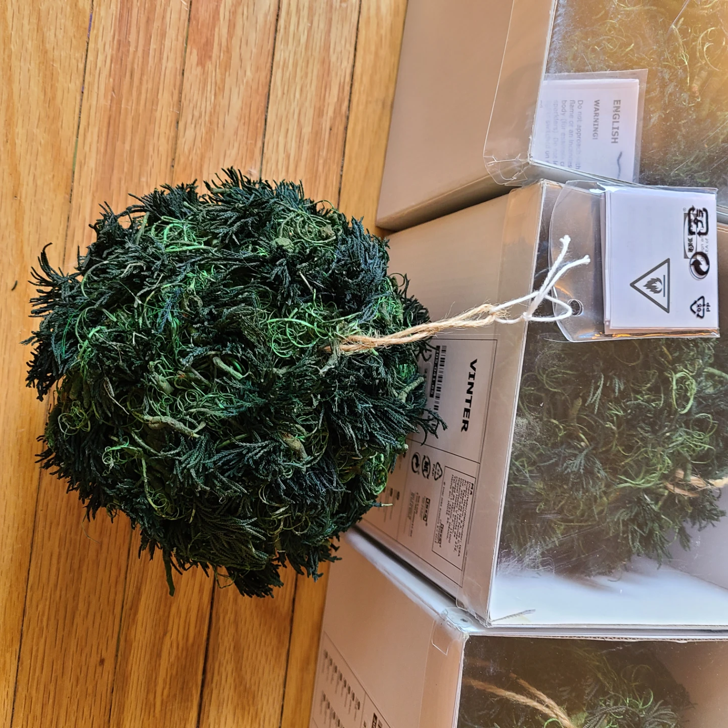 IKEA VINTER Decorative Moss Balls (16) for $100! - photo 4