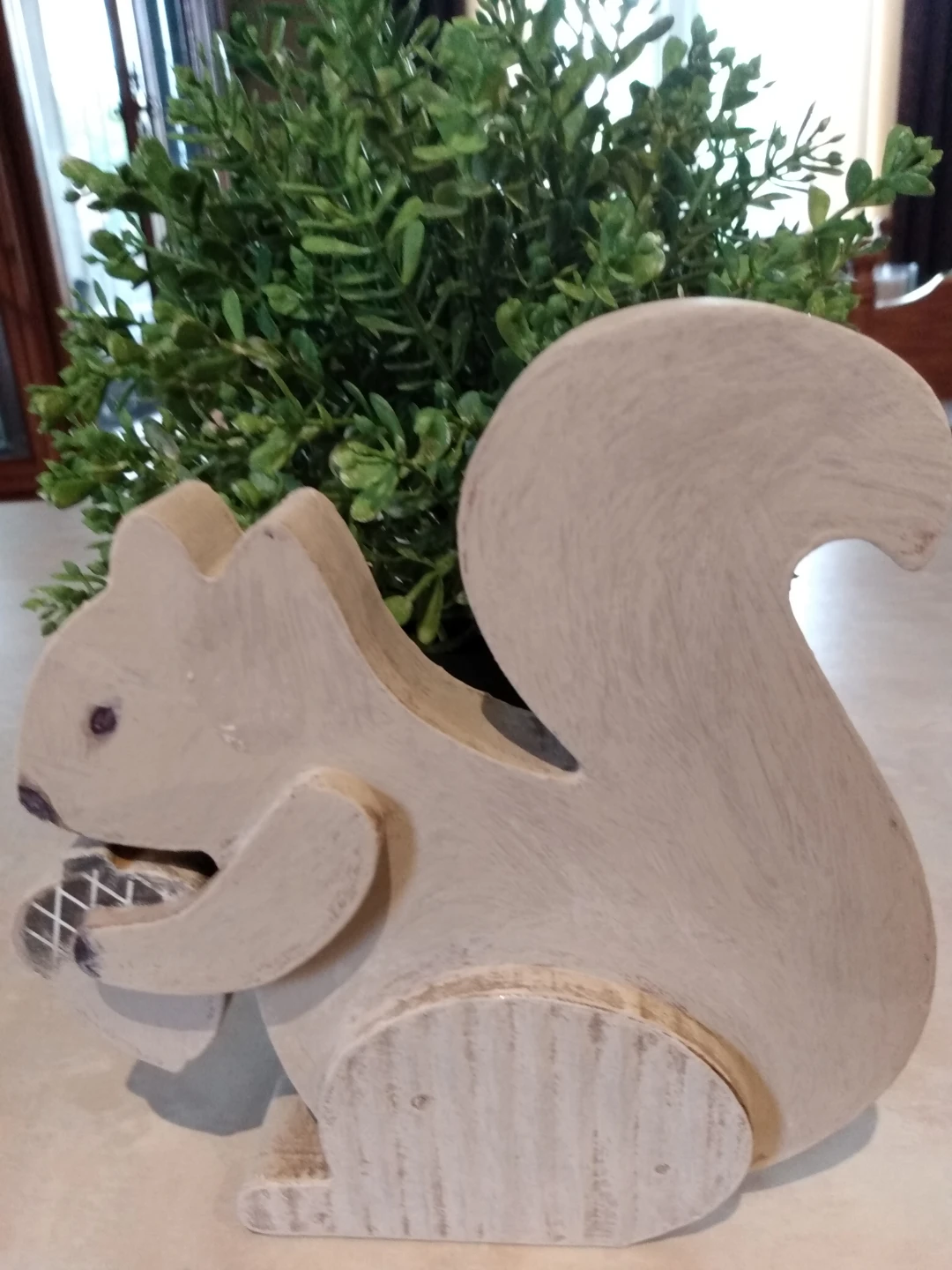 Decorative Wooden Squirrel with Nut - photo 3