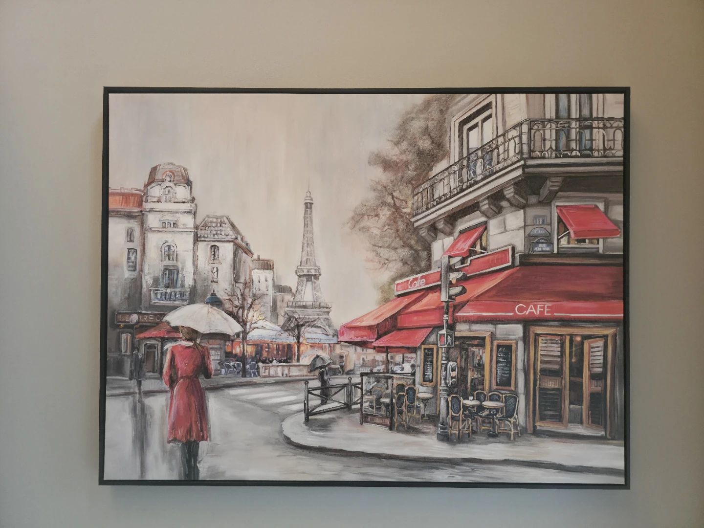Framed Paris Cafe Scene