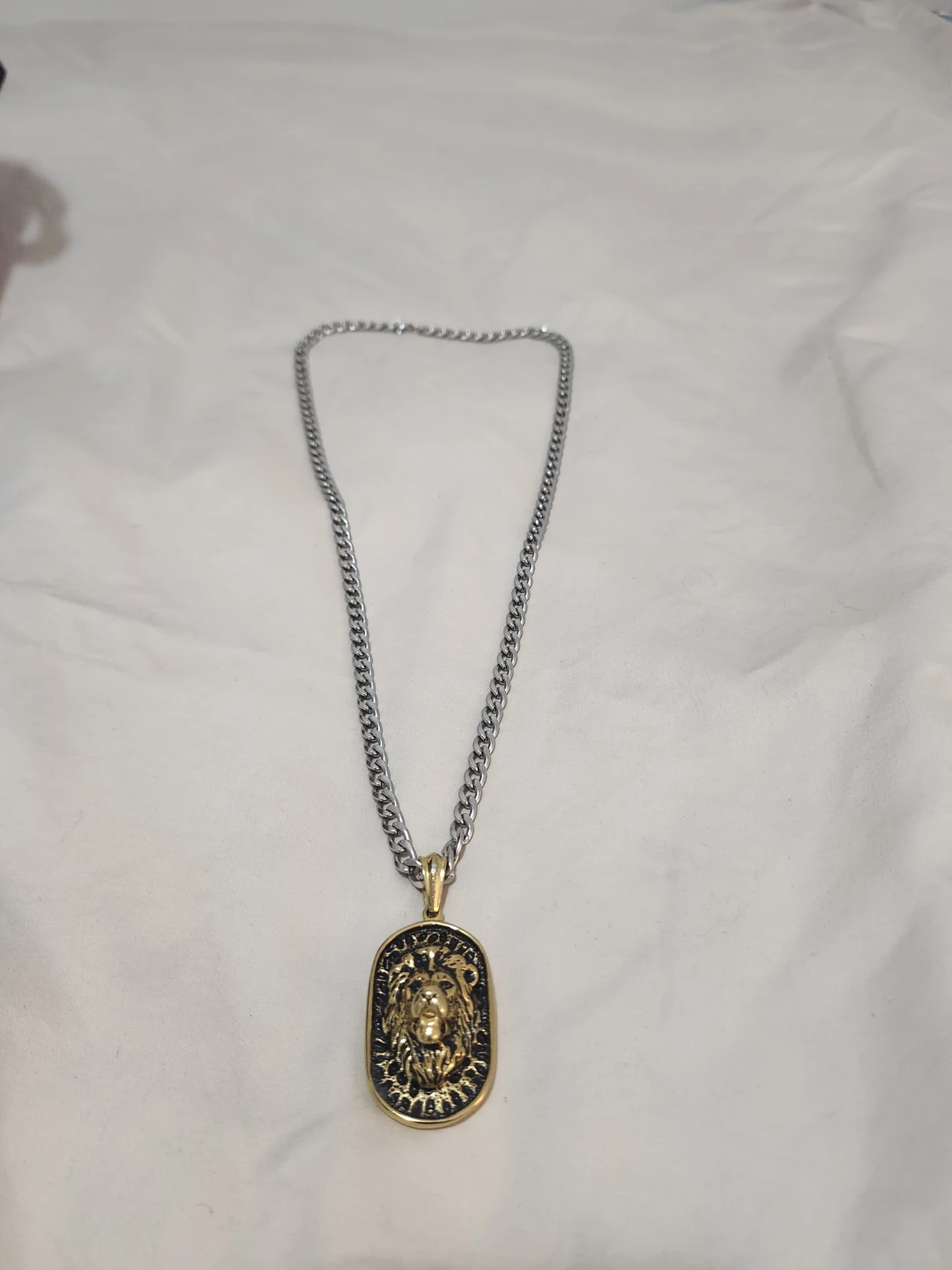 Lion Pendant Necklace & Antique Jade East Cufflinks Set - photo 5