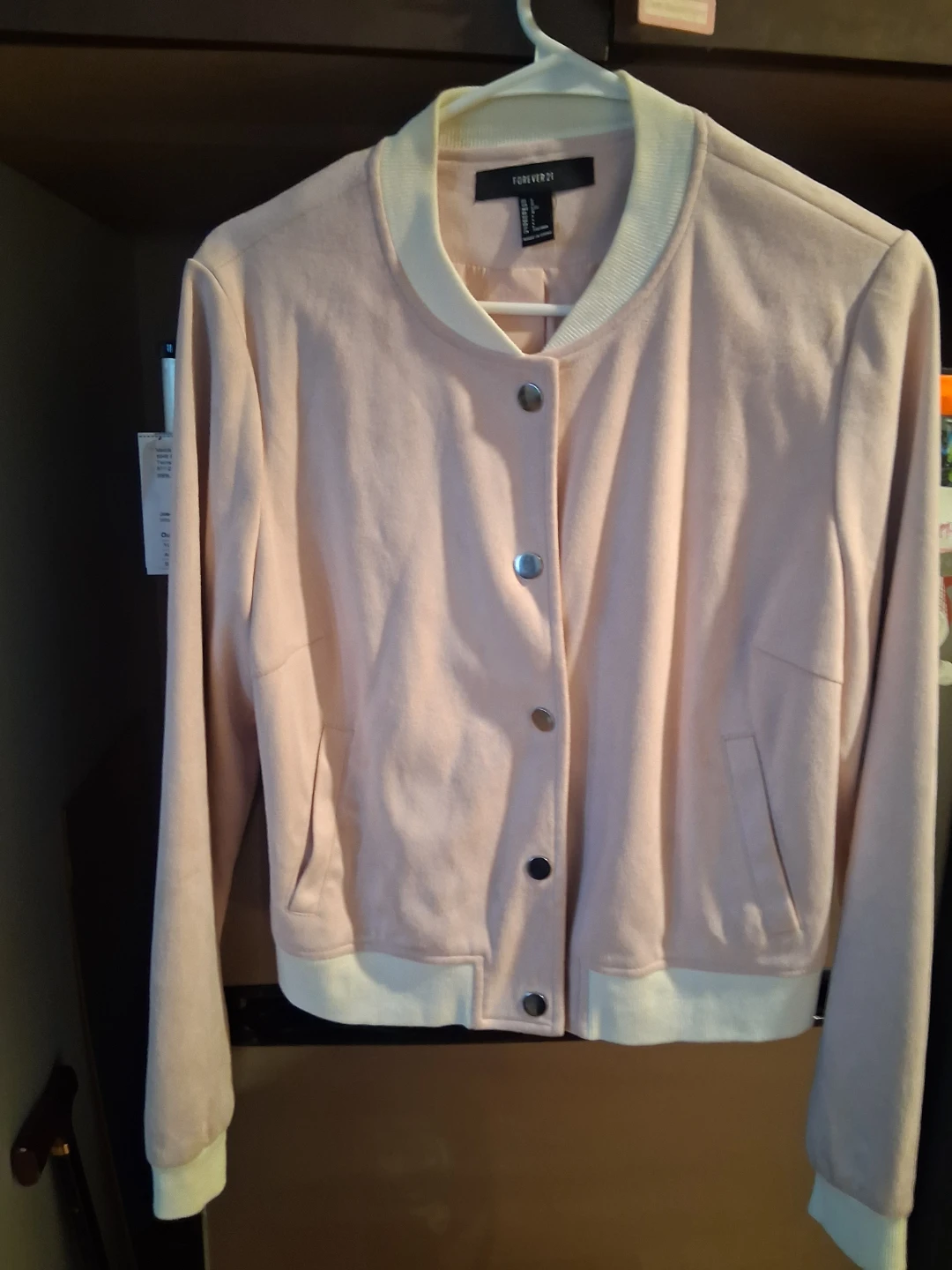 Forever 21 Pink Bomber Jacket Size L
