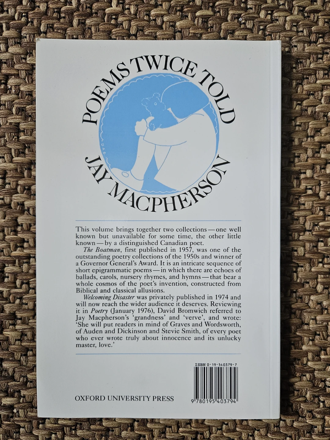 Jay Macpherson Poems Twice Told The Boatman & Welcoming Disaster - photo 2