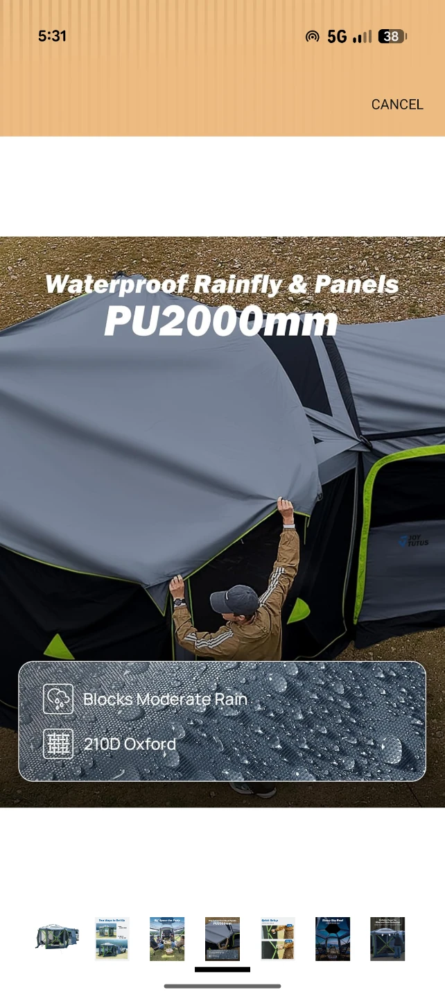 JOYTUTUS Dual-Use Pop up SUV Tents - photo 4
