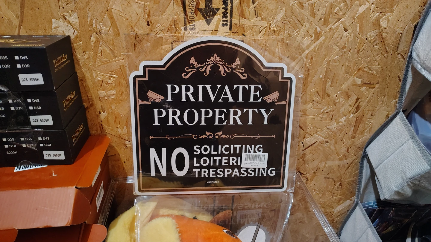Private Property No Soliciting Loitering Trespassing Sign