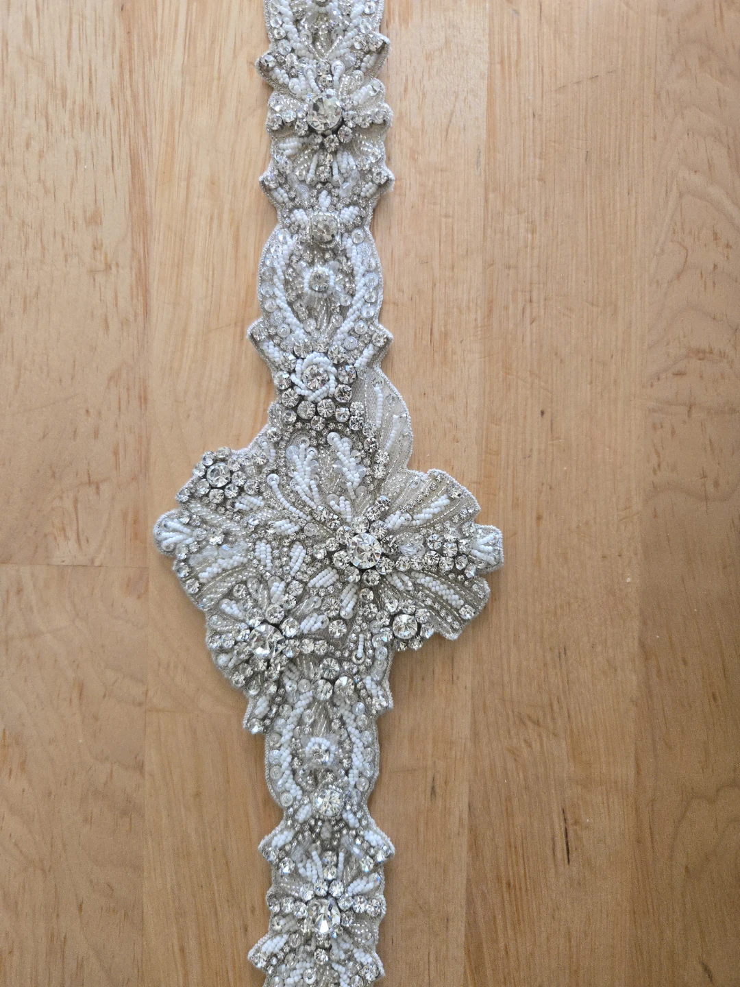 Beaded Bridal Sash with Ribbons - photo 2
