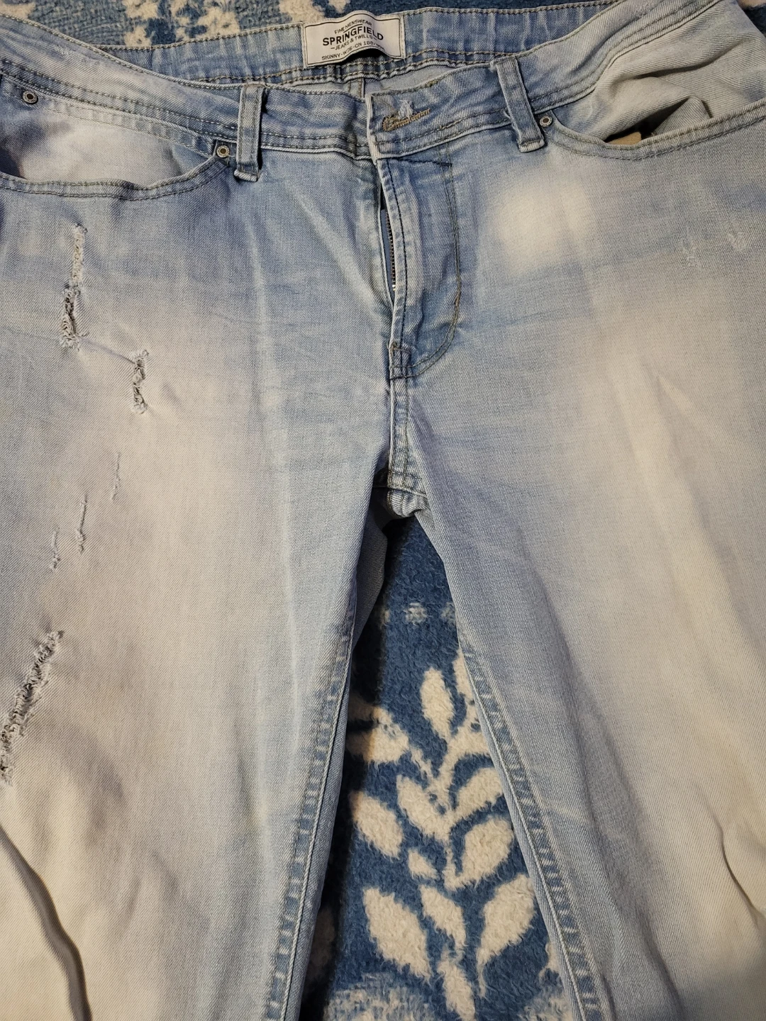 Springfield Men's Light Wash Distressed Jeans - photo 2