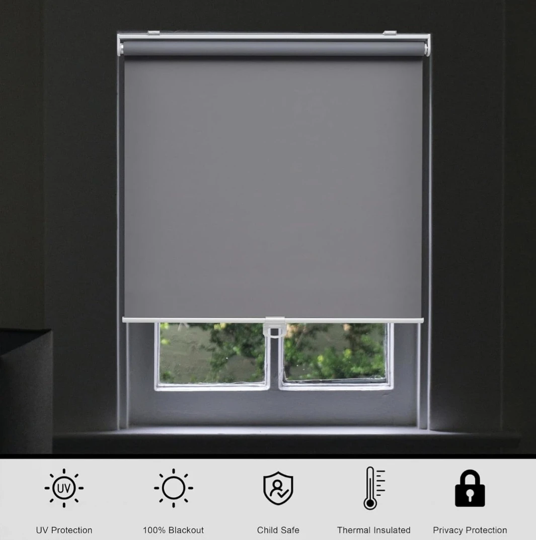SUNOFF Grey Cordless Roller Shade 23"x72" - photo 2