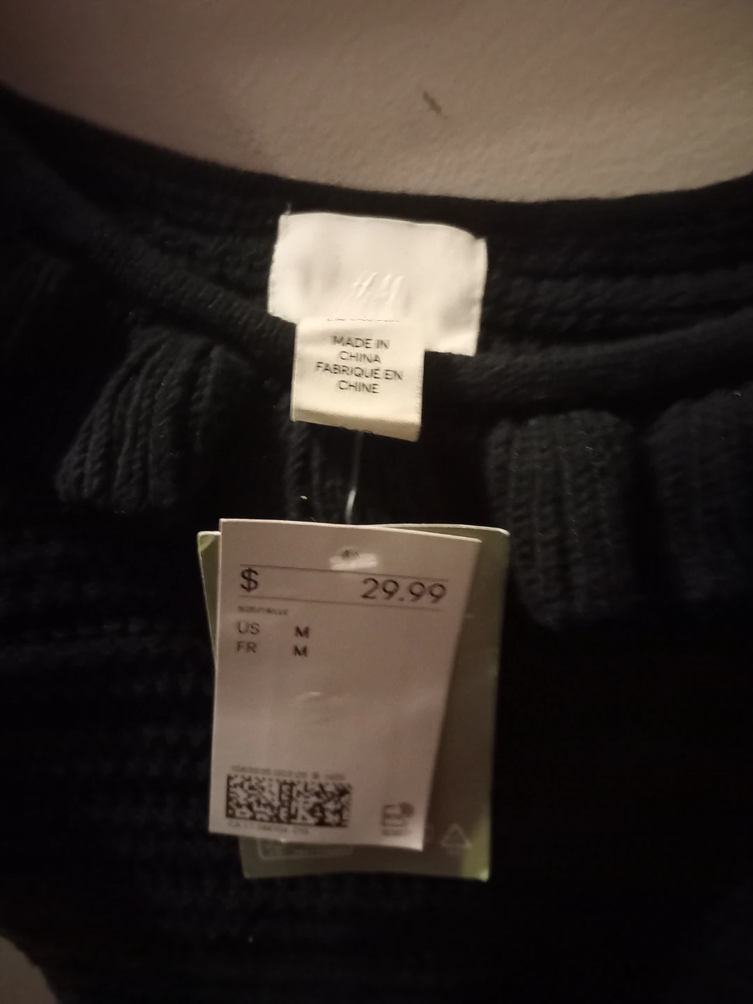 Brand New H&M Black Knit Crop Top - Medium - photo 2