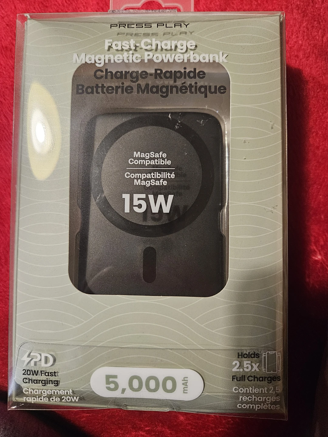 Press Play Fast Charge Magnetic Powerbank 15W 5000mAh