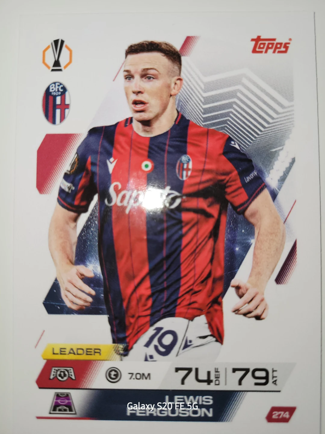 Topps UEFA Europa League Lewis Ferguson Trading Card