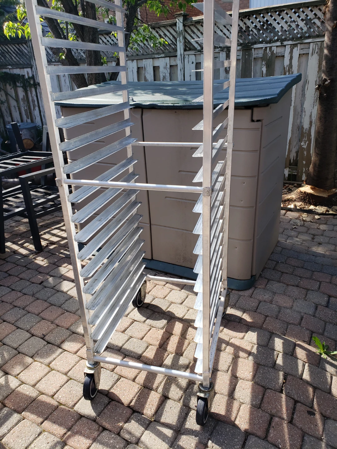 Aluminum Baking Sheet Rack with Wheels - photo 2