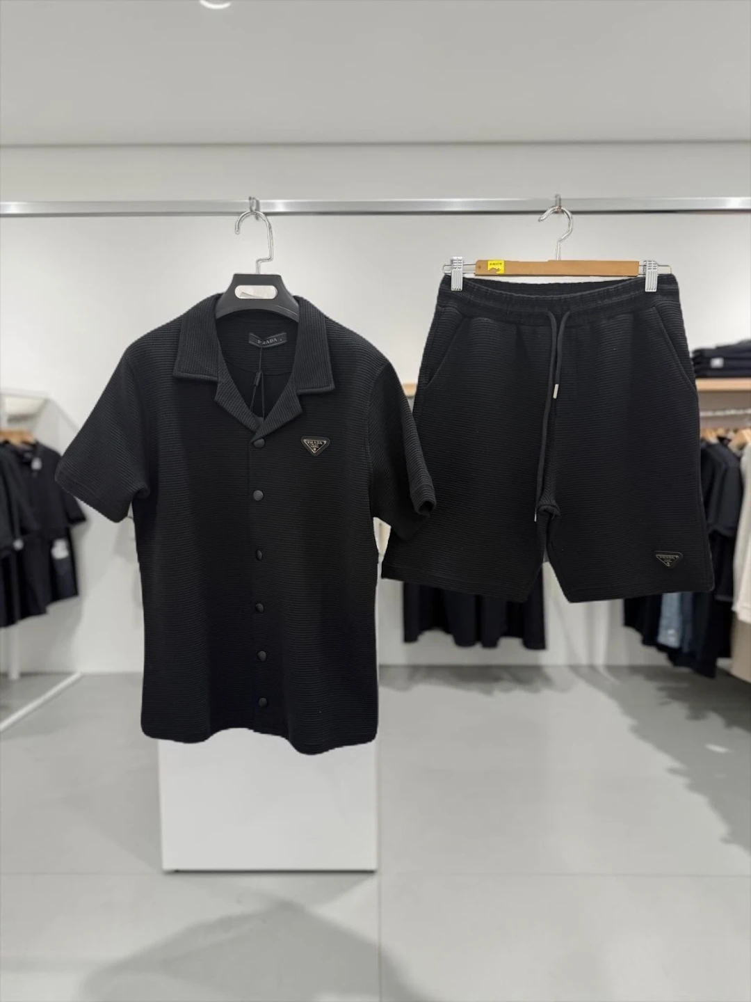 Amiri Black Washed T-Shirt and Shorts Set - photo 3