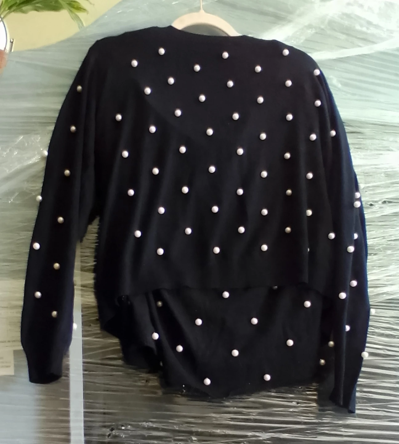 Eloquii Black Pearl Embellished Sweater Skirt Set