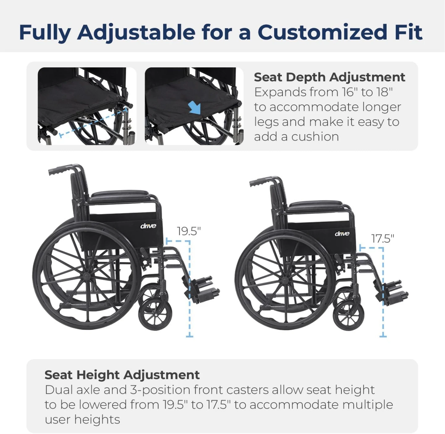 Drive Medical Lightweight Folding Wheelchair - photo 2